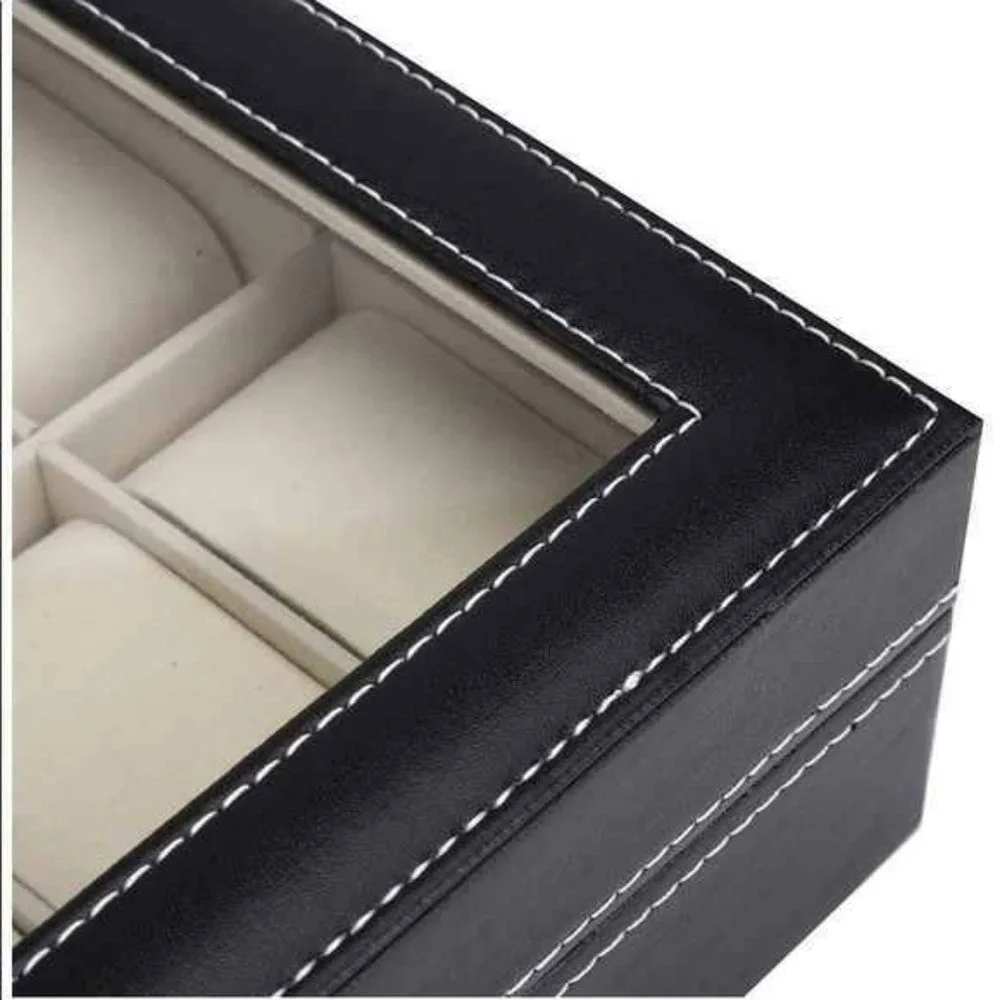 N/A black leather